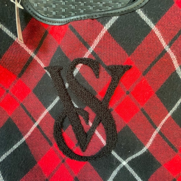Victoria's Secret Red and Black Plaid Tote, Tote Bag,victoria’s Secret Tote Bag - Picture 10 of 14